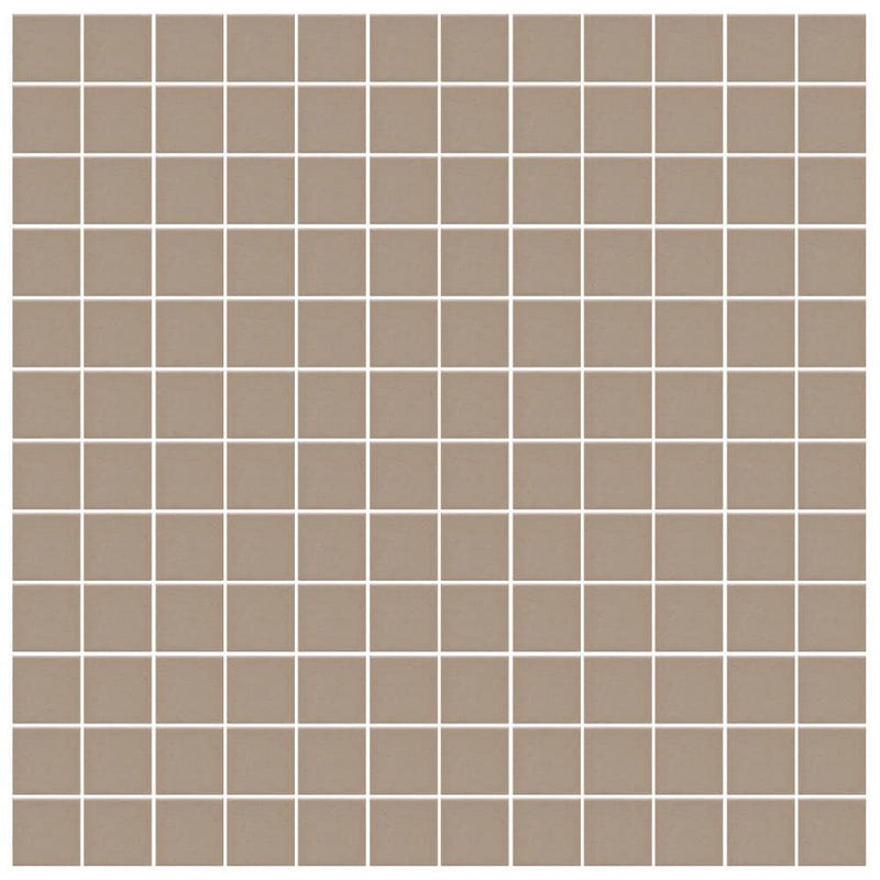 American Olean Unglazed Mosaic 1 x 1 12" x 24"-Porcelain Mosaic-American Olean-Mushroom-12" x 24"-State Tile