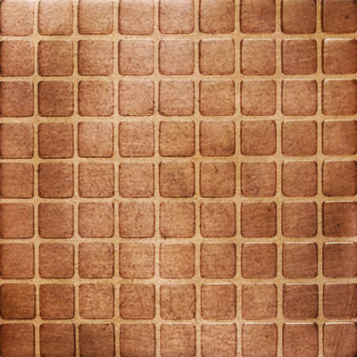 Daltile Metallica 1 x 1 12" x 12"-Metal Mosaic-Daltile-Oxidized Copper-12" x 12"-State Tile