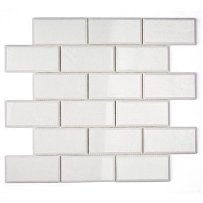 Soho Studio White Thassos 2 x 4 Brick 11.75" x 11.75"