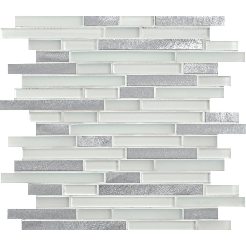 American Olean Morello 11.88" x 13.25"-Glass & Metal Mosaic-American Olean-Quartz-11.88" x 13.25"-State Tile