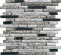 Bati Orient Baguette 12" x 12"-Glass Mosaic-Bati Orient-Grey | Brown-12" x 12"-State Tile