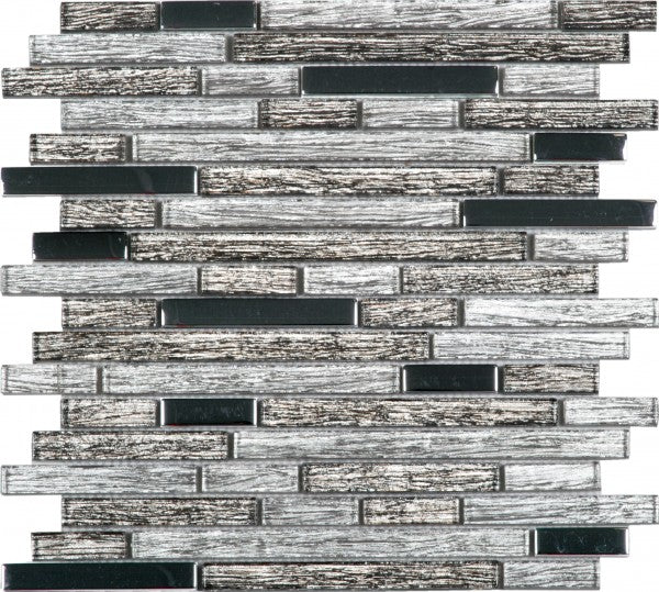Bati Orient Baguette 12" x 12"-Glass Mosaic-Bati Orient-Grey | Brown-12" x 12"-State Tile