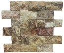 Atlantic Stone Source Mosaic Tiles Split Faces 2 x 4 12" x 12"-Marble Mosaic-Atlantic Stone Source-Antique Blend Travertine-12" x 12"-State Tile