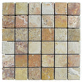 Atlantic Stone Source Mosaic Tiles 2 x 2 12" x 12"-Marble Mosaic-Atlantic Stone Source-Antique Blend Travertine-12" x 12"-State Tile
