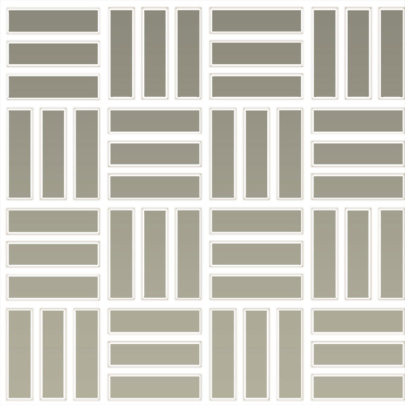 Daltile Color Wheel Mosaic Weave 1 x 3 12" x 12"-Ceramic Mosaic-Daltile-Architectural Gray-12" x 12"-State Tile