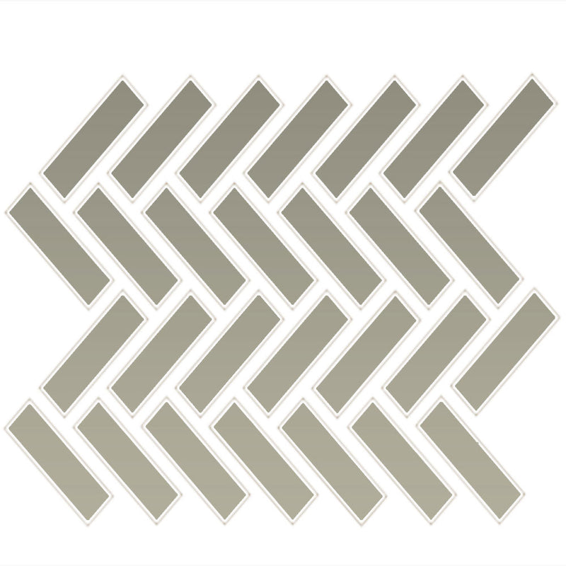 Daltile Color Wheel Mosaic Herringbone 1 x 3 9" x 12"-Ceramic Mosaic-Daltile-Architectural Gray-9" x 12"-State Tile