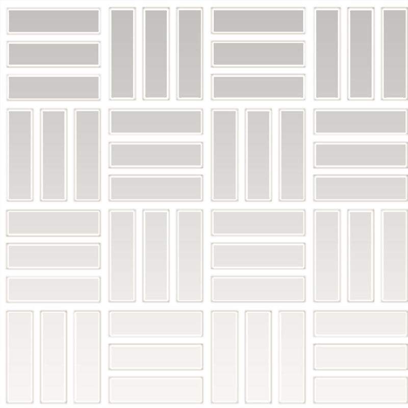 Daltile Color Wheel Mosaic Weave 1 x 3 12" x 12"-Ceramic Mosaic-Daltile-Arctic White-12" x 12"-State Tile