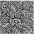 Bati Orient Aztec Native 11.8" x 11.8"-Ceramic Mosaic-Bati Orient-Black | White-11.8" x 11.8"-State Tile