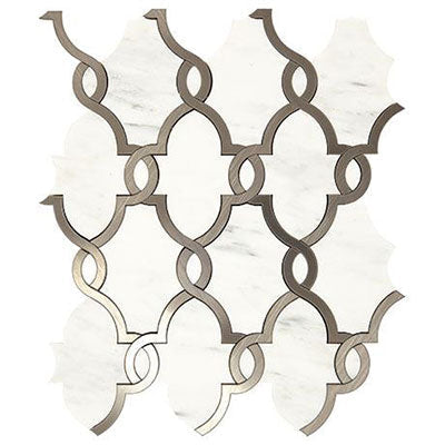 Marazzi Castellina 13" x 15"-Natural Stone Mosaic-Marazzi-Basilica White Steel-13" x 15"-State Tile