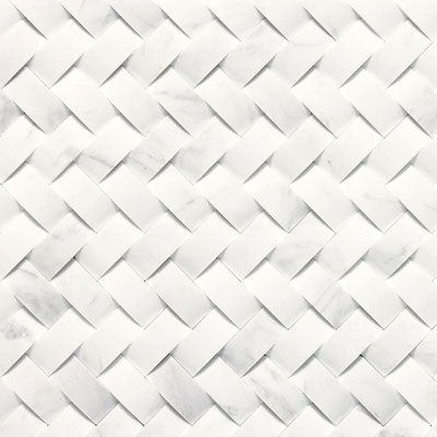 Daltile Stone a la Mod Basketweave 12" x 12"-Natural Stone Mosaic-Daltile-Contempo White-12" x 12"-State Tile
