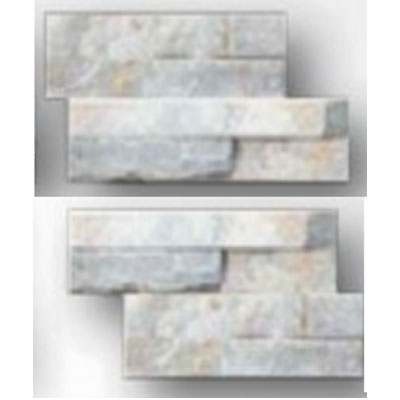 Bati Orient Angle Wall Cladding 4" x 8"-Natural Stone Mosaic-Bati Orient-Grey | Beige-4" x 8"-State Tile
