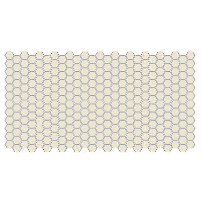 American Olean Unglazed Mosaic 1" Hex 12" x 24"-Porcelain Mosaic-American Olean-Biscuit-12" x 24"-State Tile