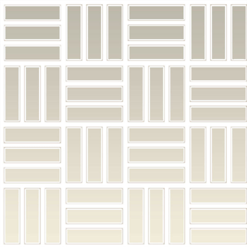 Daltile Color Wheel Mosaic Weave 1 x 3 12" x 12"-Ceramic Mosaic-Daltile-Biscuit-12" x 12"-State Tile