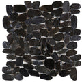 Bati Orient Pebbles Sliced Polished 12" x 12"-Natural Stone Mosaic-Bati Orient-Black Polished-12" x 12"-State Tile