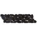 Bati Orient Pebbles Sliced Polished Border 4" x 12"-Natural Stone Mosaic-Bati Orient-Black-4" x 12"-State Tile