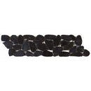 Bati Orient Pebbles Sliced Polished Border 4" x 12"-Natural Stone Mosaic-Bati Orient-Black-4" x 12"-State Tile