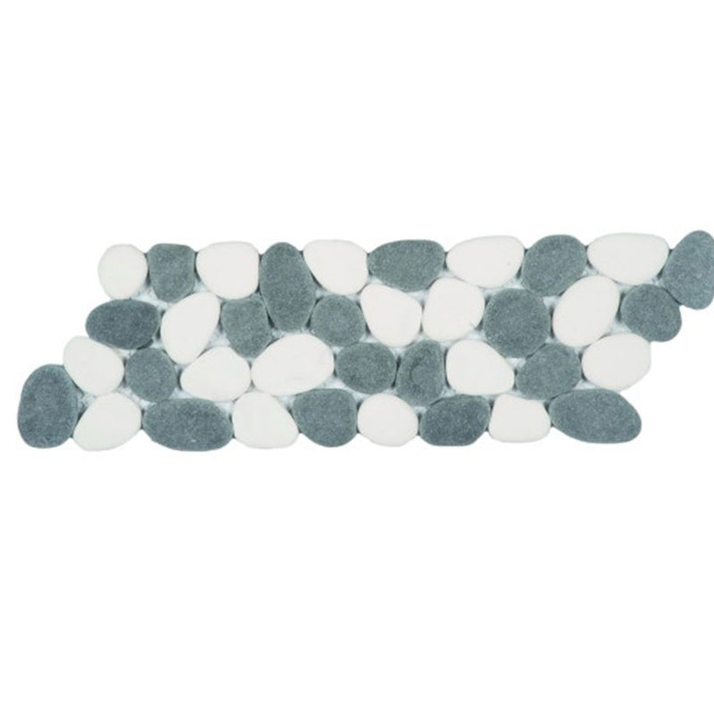 Bati Orient Reconstituted Pebble 4" x 12"-Natural Stone Border-Bati Orient-Black | White-4" x 12"-State Tile