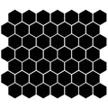 American Olean Color Story Mosaic Hex 1.5" 10.25" x 11.63"-Ceramic Mosaic-American Olean-Black-10.25" x 11.63"-State Tile