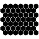 American Olean Color Story Mosaic Hex 1.5" 10.25" x 11.63"-Ceramic Mosaic-American Olean-Black-10.25" x 11.63"-State Tile