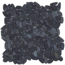 Bati Orient Pebbles Sliced Matte 12" x 12"-Natural Stone Mosaic-Bati Orient-Black Matte-12" x 12"-State Tile