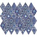 Bati Orient Patchwork Diamond 11.8" x 11.8"-Ceramic Mosaic-Bati Orient-Blue-11.8" x 11.8"-State Tile