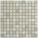 Atlantic Stone Source Mosaic Tiles 1 x 1 12" x 12"-Marble Mosaic-Atlantic Stone Source-Botticino Marble-12" x 12"-State Tile