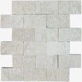 Atlantic Stone Source Mosaic Tiles Split Faces 2 x 4 12" x 12"-Marble Mosaic-Atlantic Stone Source-Botticino Marble-12" x 12"-State Tile