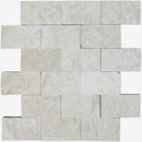 Atlantic Stone Source Mosaic Tiles Split Faces 2 x 4 12" x 12"-Marble Mosaic-Atlantic Stone Source-Botticino Marble-12" x 12"-State Tile