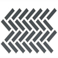 Daltile Color Wheel Mosaic Herringbone 1 x 3 9" x 12"-Ceramic Mosaic-Daltile-Chalkboard-9" x 12"-State Tile