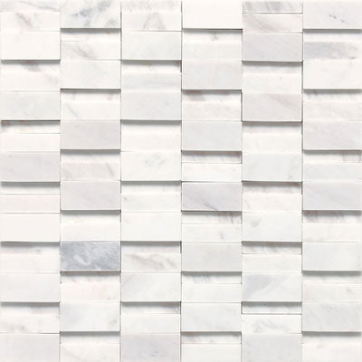 Daltile Stone a la Mod 11.75" x 11.75"-Natural Stone Mosaic-Daltile-Contempo White-11.75" x 11.75"-State Tile