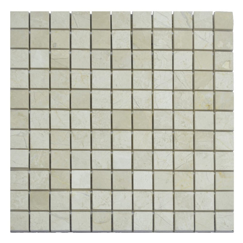 Atlantic Stone Source Mosaic Tiles 1 x 1 12" x 12"-Marble Mosaic-Atlantic Stone Source-Cream Nouva Marble-12" x 12"-State Tile