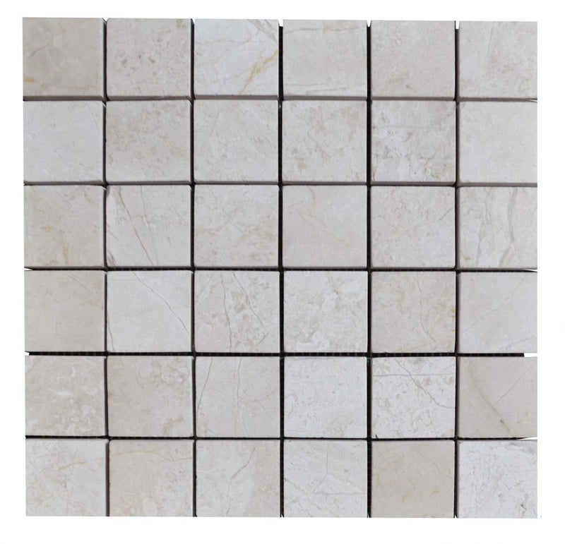 Atlantic Stone Source Mosaic Tiles 2 x 2 12" x 12"-Marble Mosaic-Atlantic Stone Source-Crema Nouva Marble-12" x 12"-State Tile