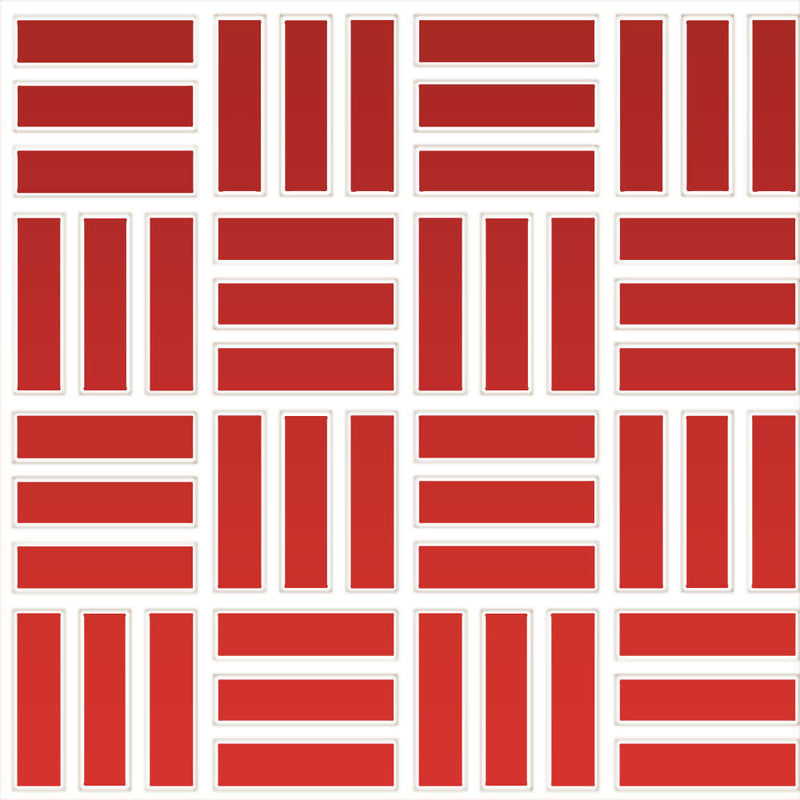 Daltile Color Wheel Mosaic Weave 1 x 3 12" x 12"-Ceramic Mosaic-Daltile-Currant-12" x 12"-State Tile