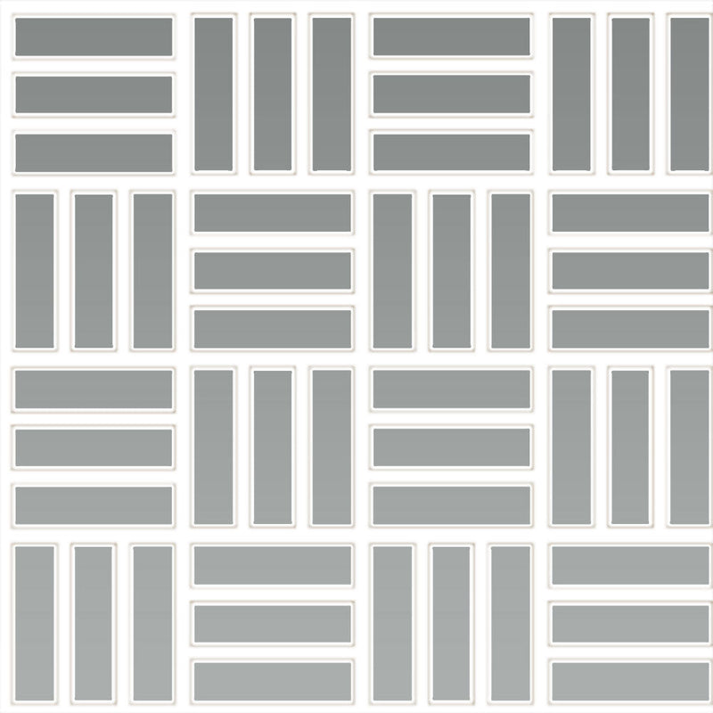 Daltile Color Wheel Mosaic Weave 1 x 3 12" x 12"-Ceramic Mosaic-Daltile-Desert Gray-12" x 12"-State Tile