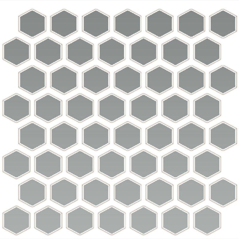 Daltile Color Wheel Mosaic HEX 1 11" x 12"-Ceramic Mosaic-Daltile-Desert Gray-11" x 12"-State Tile