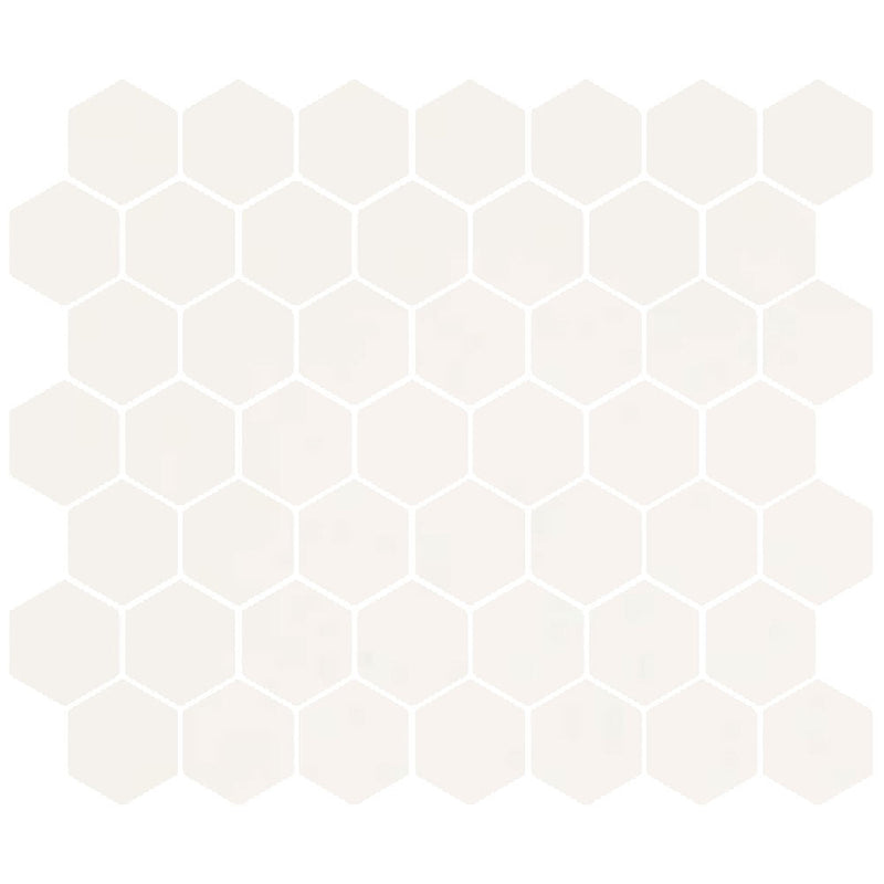 American Olean Color Story Mosaic Hex 1.5" 10.25" x 11.63"-Ceramic Mosaic-American Olean-Matte Designer White-10.25" x 11.63"-State Tile