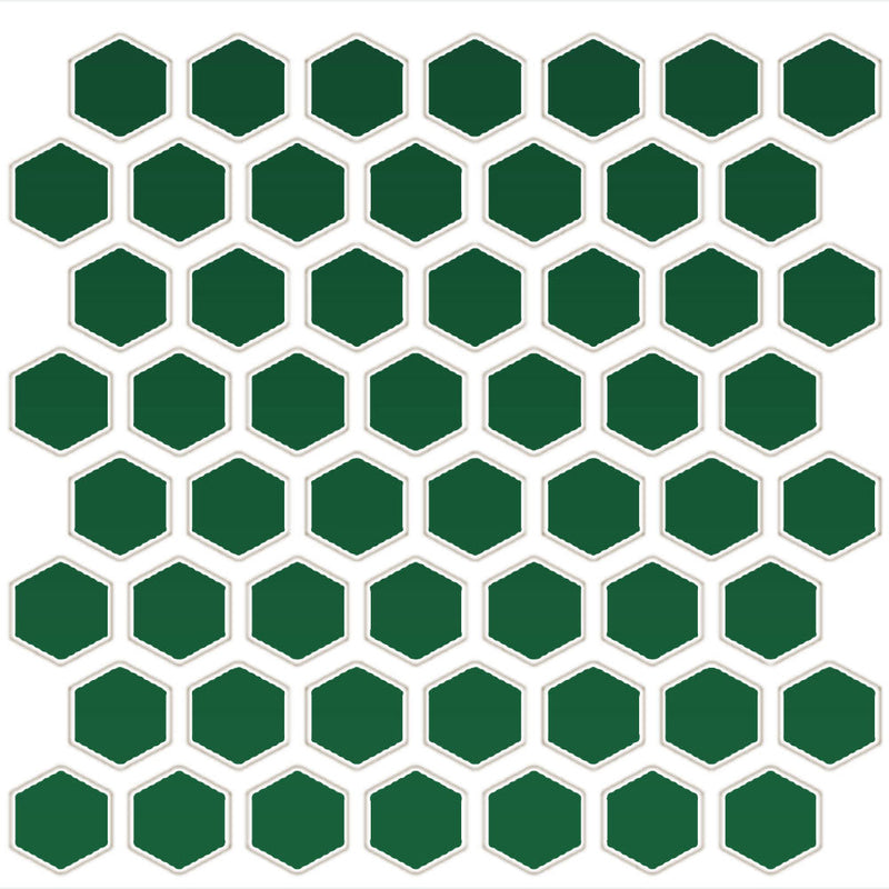 Daltile Color Wheel Mosaic HEX 1 11" x 12"-Ceramic Mosaic-Daltile-Emerald-11" x 12"-State Tile