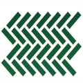 Daltile Color Wheel Mosaic Herringbone 1 x 3 9" x 12"-Ceramic Mosaic-Daltile-Emerald-9" x 12"-State Tile