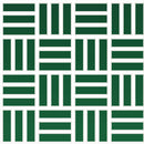 Daltile Color Wheel Mosaic Weave 1 x 3 12" x 12"-Ceramic Mosaic-Daltile-Emerald-12" x 12"-State Tile