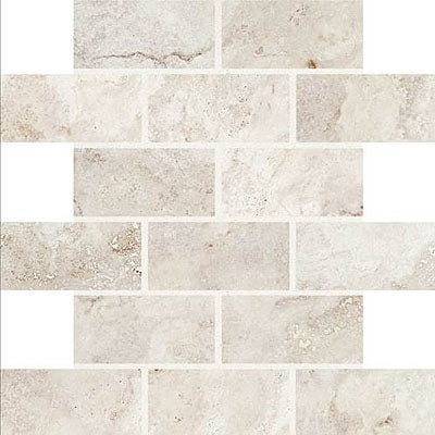 Daltile Esta Villa 2 x 4 12" x 12"-Porcelain Mosaic-Daltile-Garden White Mosaic-12" x 12"-State Tile