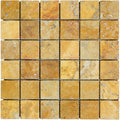 Atlantic Stone Source Mosaic Tiles 2 x 2 12" x 12"-Marble Mosaic-Atlantic Stone Source-Gold Travertine-12" x 12"-State Tile