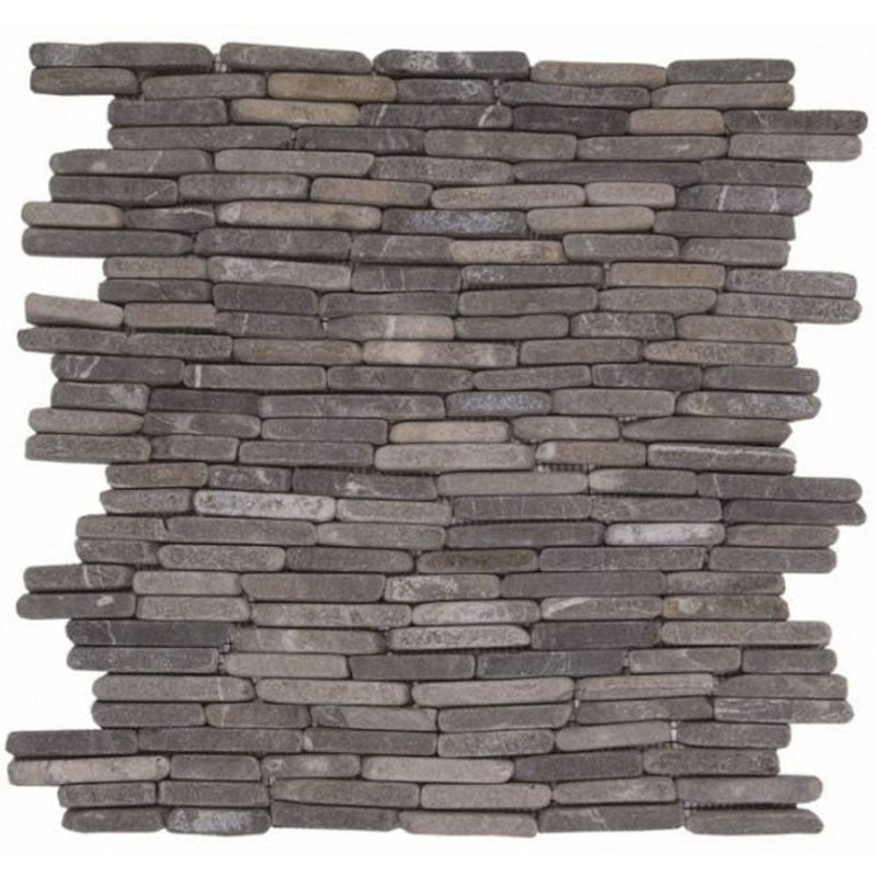 Bati Orient Marble Stacked Brick 11.60" x 11.60"-Natural Stone Mosaic-Bati Orient-Grey-11.60" x 11.60"-State Tile