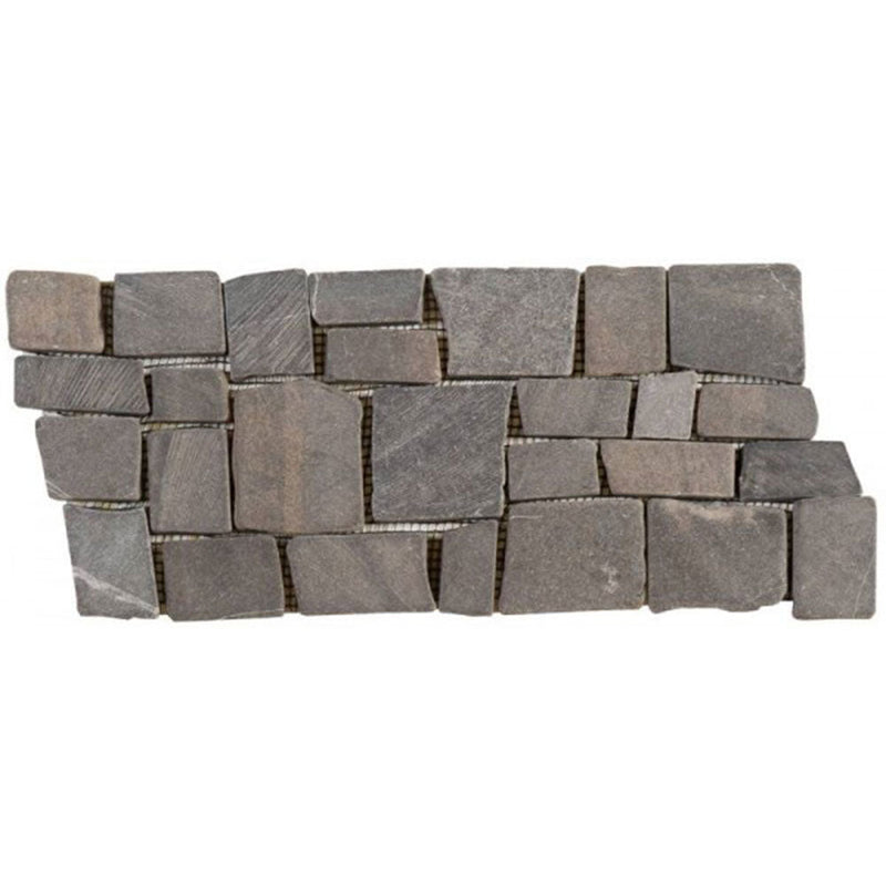 Bati Orient Opus Mosaic 5.40" x 12"-Natural Stone Mosaic-Bati Orient-Grey-5.40" x 12"-State Tile