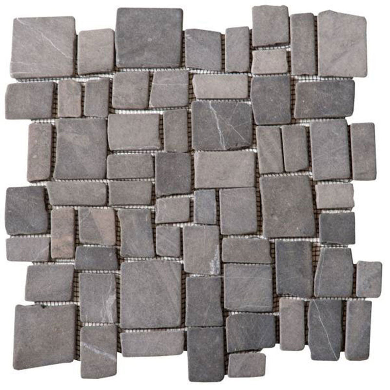 Bati Orient Opus Mosaic 12" x 12"-Natural Stone Mosaic-Bati Orient-Grey-12" x 12"-State Tile