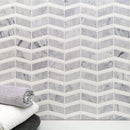 Soho Studio Heraldry 11.63" x 11.75" White Carrara White Thassos Line