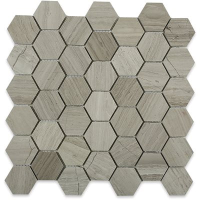 Soho Studio Wooden Beige 2" Hexagon 11.75" x 11.75"