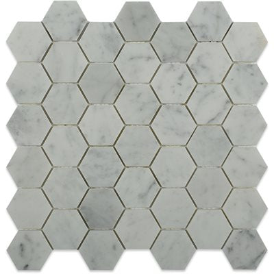 Soho Studio White Carrara 2" Hexagon 11.75" x 11.75"