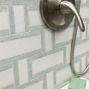 Soho Studio Interlace 12.75" x 12.875" Thassos, Ming Green And Blue Celeste