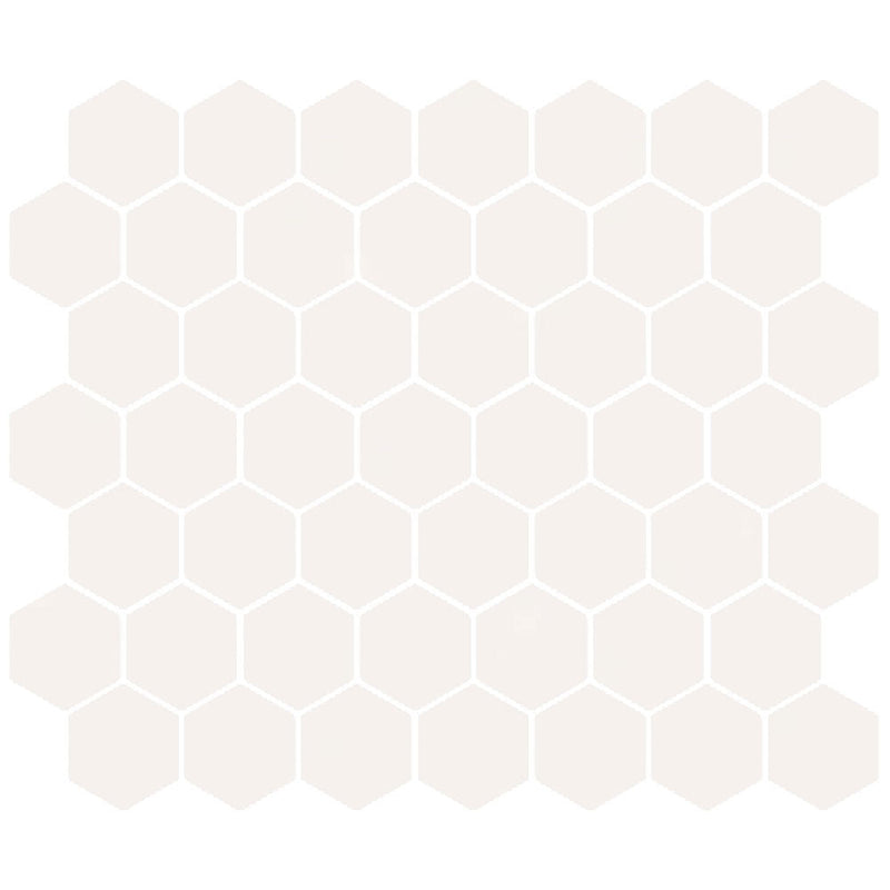 American Olean Color Story Mosaic Hex 1.5" 10.25" x 11.63"-Ceramic Mosaic-American Olean-Ice White-10.25" x 11.63"-State Tile