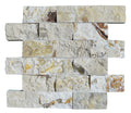 Atlantic Stone Source Mosaic Tiles Split Faces 2 x 4 12" x 12"-Marble Mosaic-Atlantic Stone Source-Leonardo Travertine-12" x 12"-State Tile